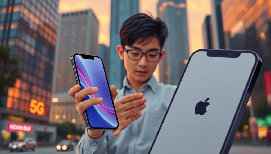 5G iPhone Indonesia speed 100Mbps