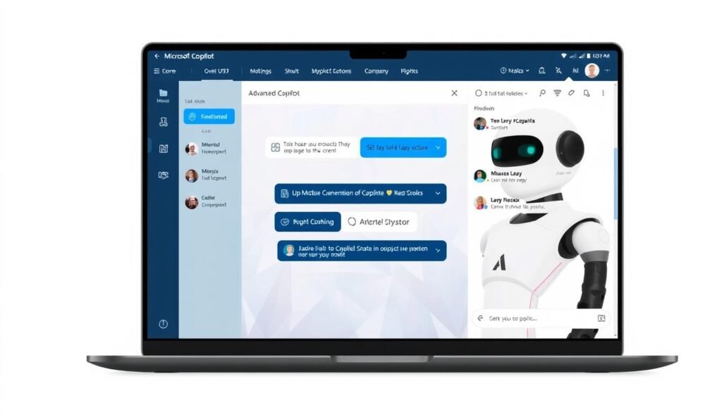 Gambar Microsoft Copilot dengan antarmuka chatbot yang canggih