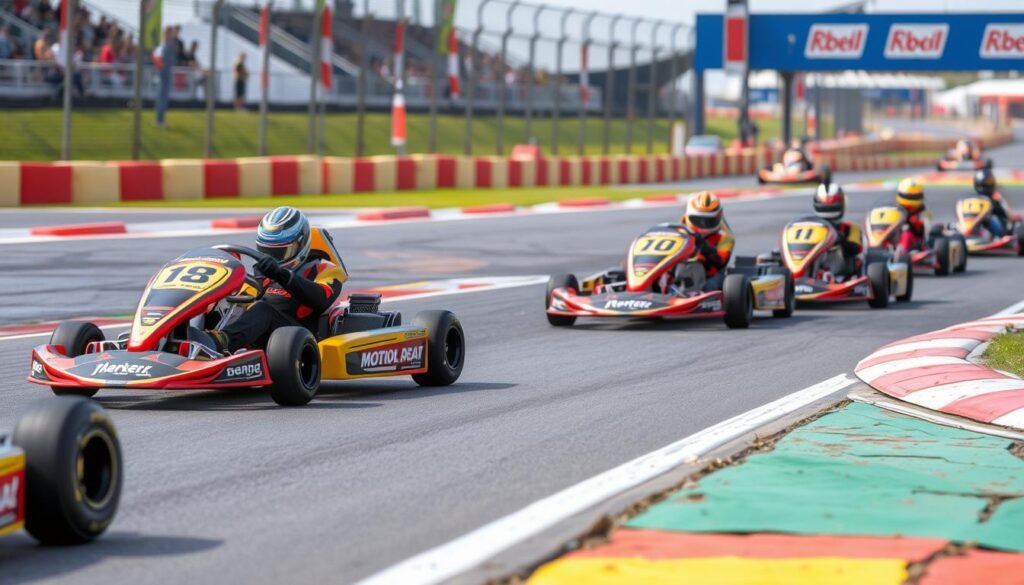 Gambar Mini Motor Racing dengan mobil balap mini sedang beraksi