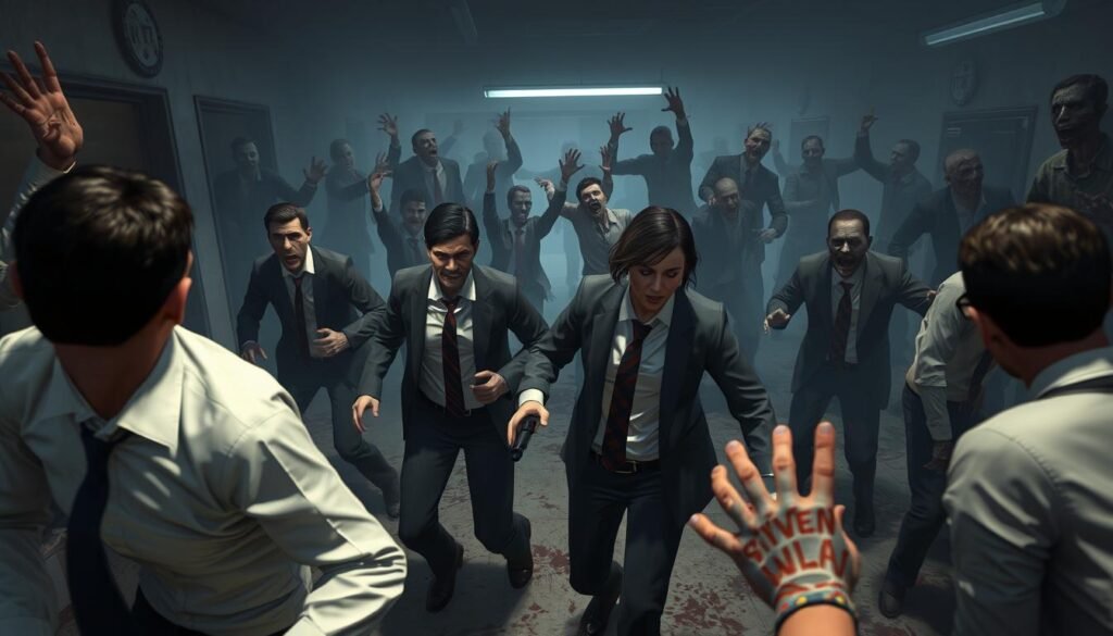 Gambar No More Room in Hell dengan zombie dan pemain